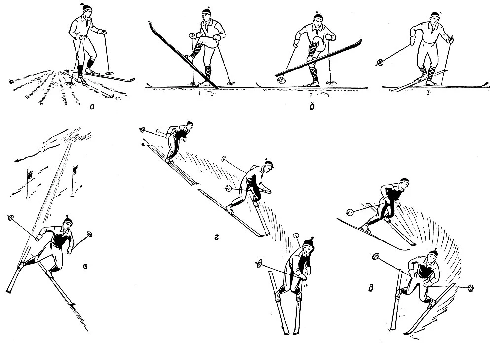 техника катания на беговых лыжах
